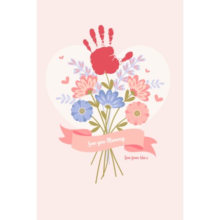 Handprint Poster - Flower Bunch